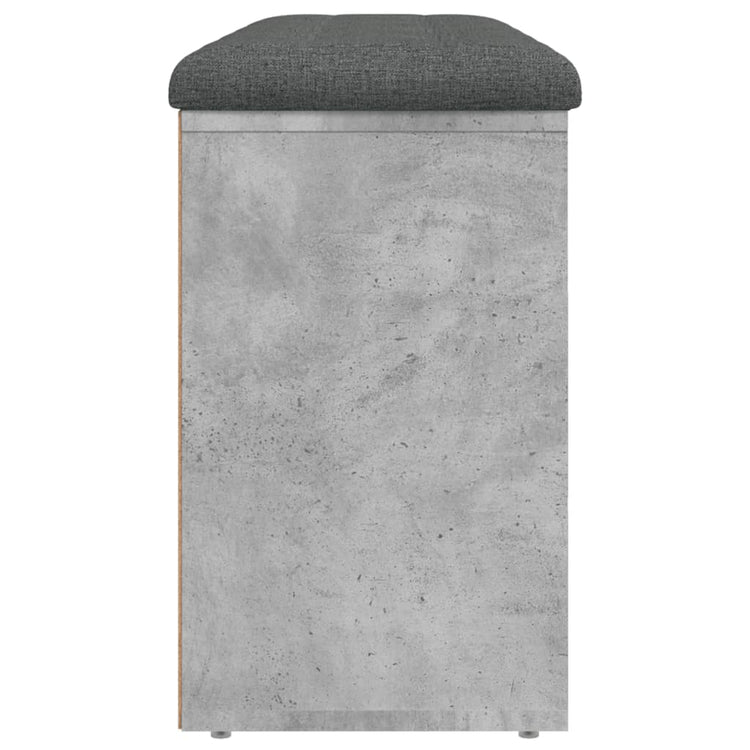 Panca Porta Scarpe Grigio Cemento 102x32x50cm Legno Multistrato 835092