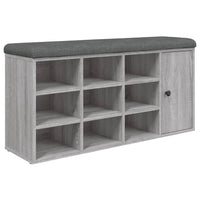 Panca Porta Scarpe Grigio Sonoma 102x32x50 cm Legno Multistratocod mxl 133605