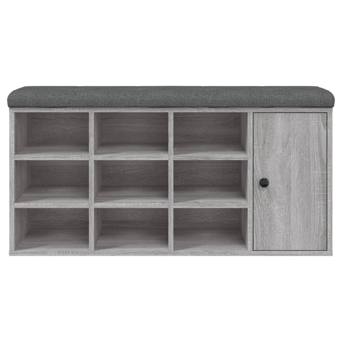 Panca Porta Scarpe Grigio Sonoma 102x32x50 cm Legno Multistrato 835094