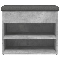 Panca Porta Scarpe Grigio Cemento 62x32x50cm Legno Multistrato 835099