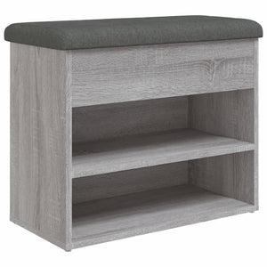 Panca Porta Scarpe Grigio Sonoma 62x32x50 cm Legno Multistrato 835101