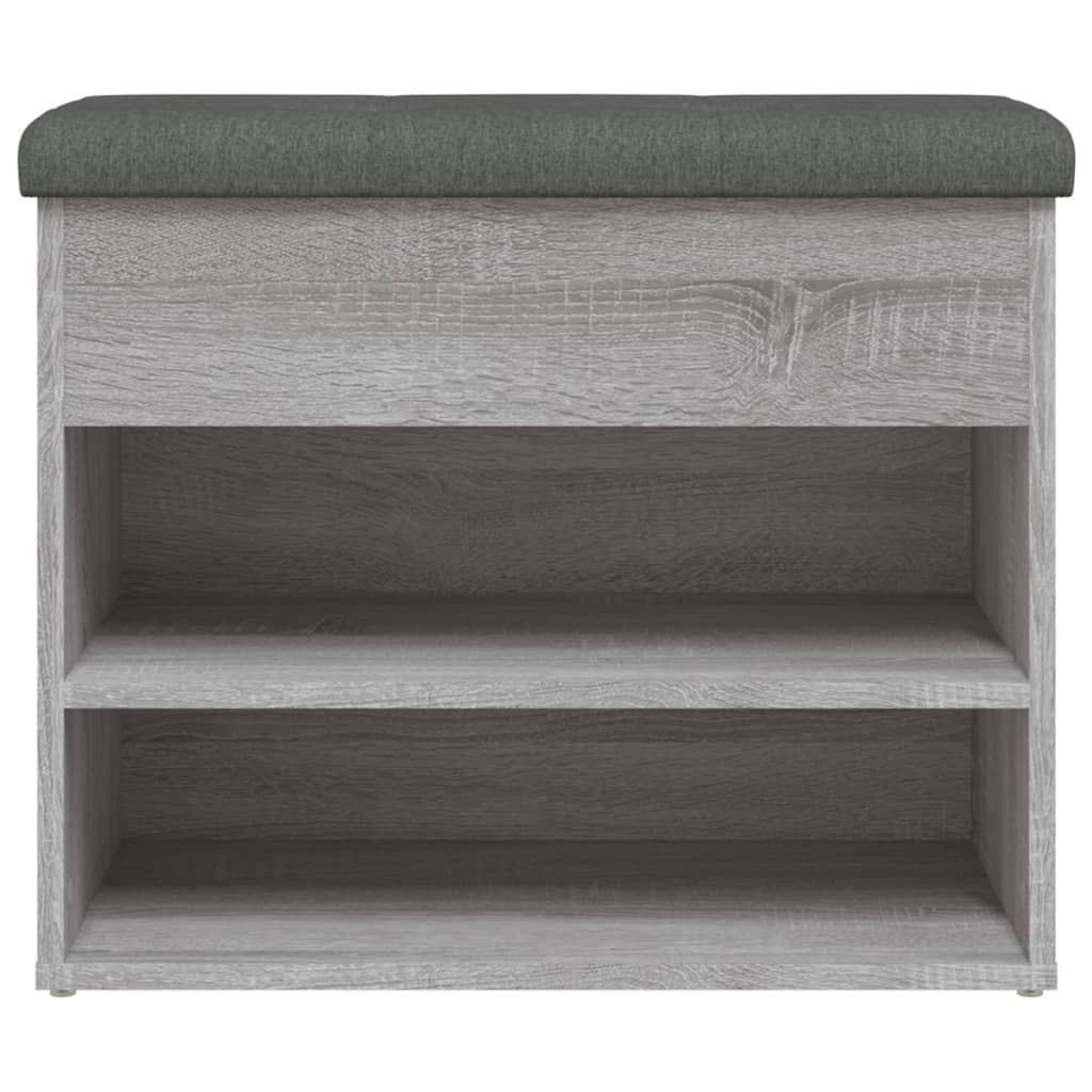 Panca Porta Scarpe Grigio Sonoma 62x32x50 cm Legno Multistrato 835101