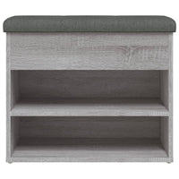 Panca Porta Scarpe Grigio Sonoma 62x32x50 cm Legno Multistrato 835101