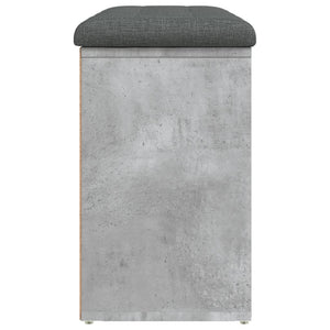 Panca Porta Scarpe Grigio Cemento 82x32x50cm Legno Multistrato 835106