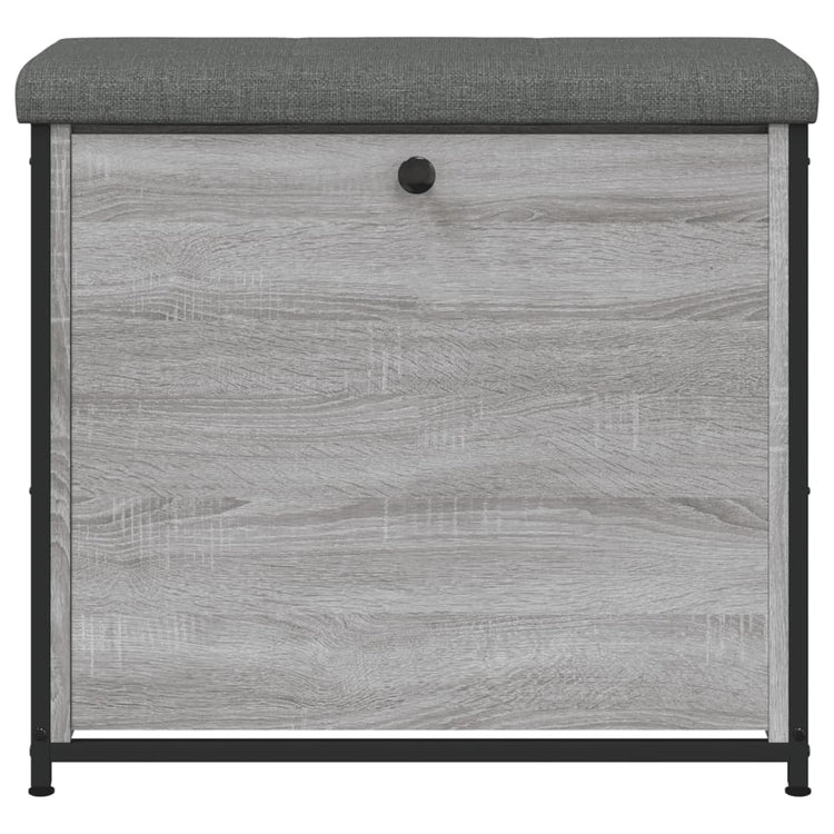 Panca Portascarpe Cassetto Ribaltabile Grigio Sonoma 62x32x56cm 835120