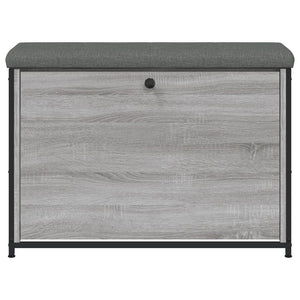 Panca Portascarpe Cassetto Ribaltabile Grigio Sonoma 82x32x56cm 835125