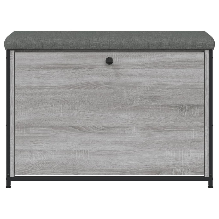 Panca Portascarpe Cassetto Ribaltabile Grigio Sonoma 82x32x56cm 835125