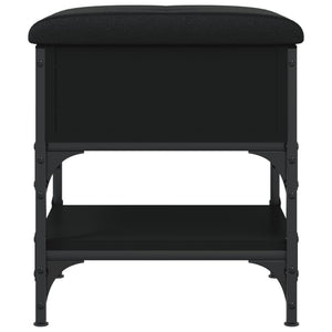 Panca Porta Scarpe Nera 42x42x45 cm in Legno Multistrato 835182