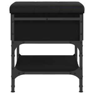 Panca Porta Scarpe Nera 42x42x45 cm in Legno Multistrato 835182