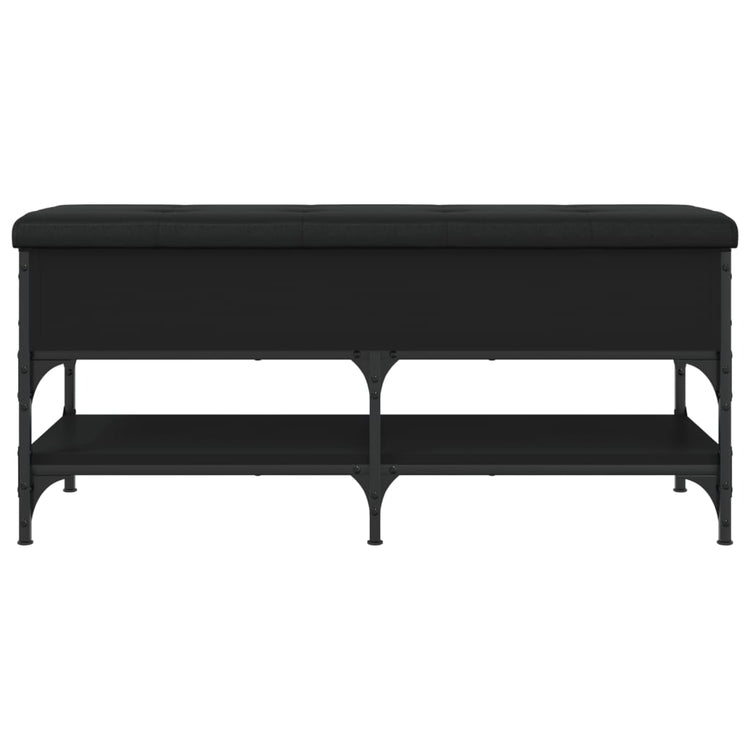 Panca Porta Scarpe Nera 102x42x45 cm in Legno Multistrato 835197