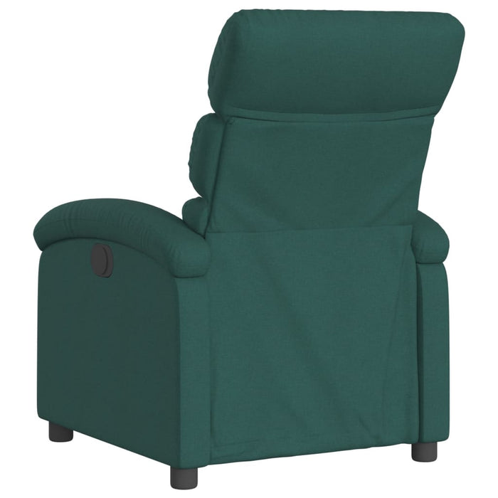 Poltrona Elettrica Reclinabile Verde Scuro in Tessuto 3203960