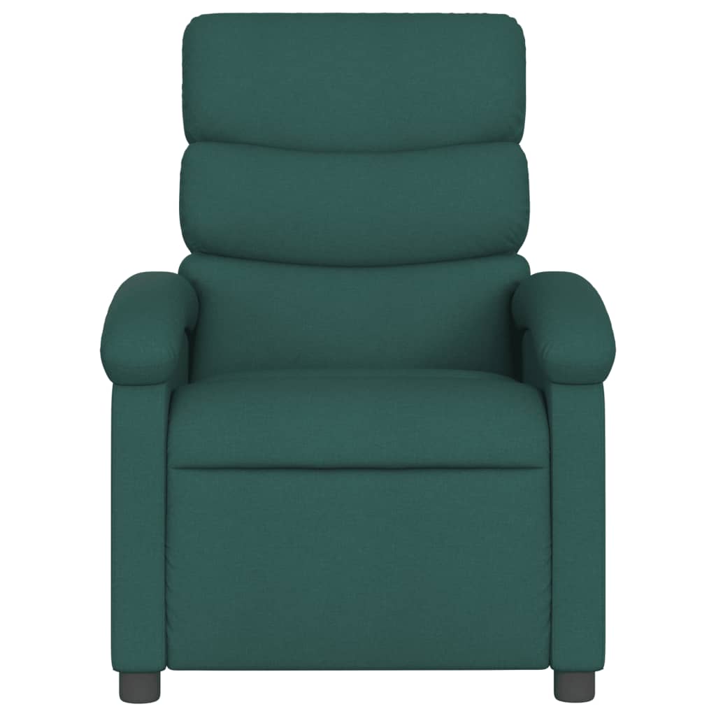 Poltrona Elettrica Reclinabile Verde Scuro in Tessuto 3203960