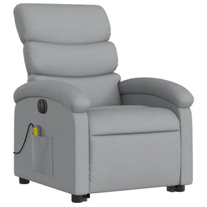 Poltrona Alzapersona Massaggi Elettrica Grigio Chiaro Tessutocod mxl 85065