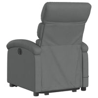 Poltrona Alzapersona Massaggi Elettrica Grigio Scuro Tessuto 3204015