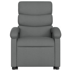 Poltrona Alzapersona Massaggi Elettrica Grigio Scuro Tessuto 3204015