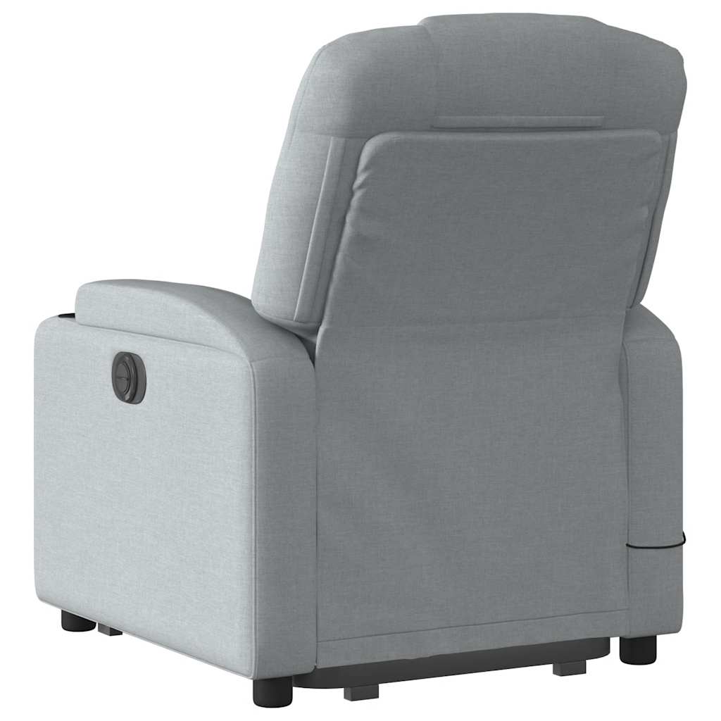 Poltrona Alzapersona Massaggi Elettrica Grigio Chiaro Tessuto 3204404