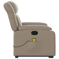 Poltrona Alzapersone Massaggi Reclinabile Cappuccino Similpelle 3205277