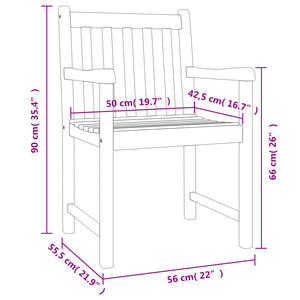 Sedie da Giardino 8 pz 56x55,5x90 cm Legno Massello di Acacia 3206274