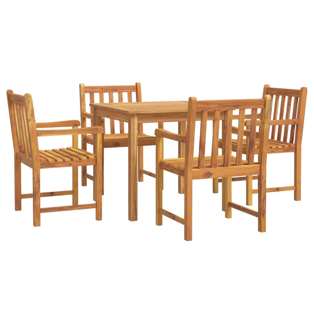 Set da Pranzo per Giardino 5 pz in Legno Massello di Acacia 3206276