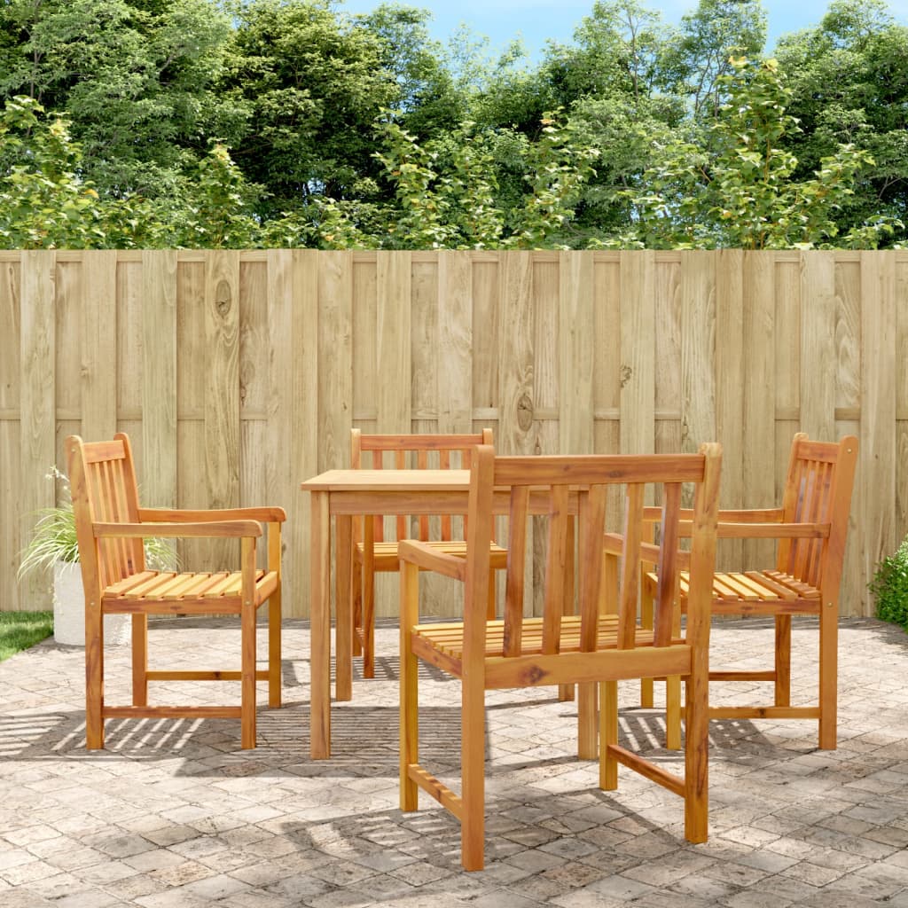 Set da Pranzo per Giardino 5 pz in Legno Massello di Acacia 3206276