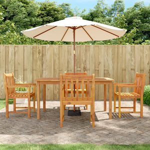 Set da Pranzo per Giardino 5 pz in Legno Massello di Acaciacod mxl 117661