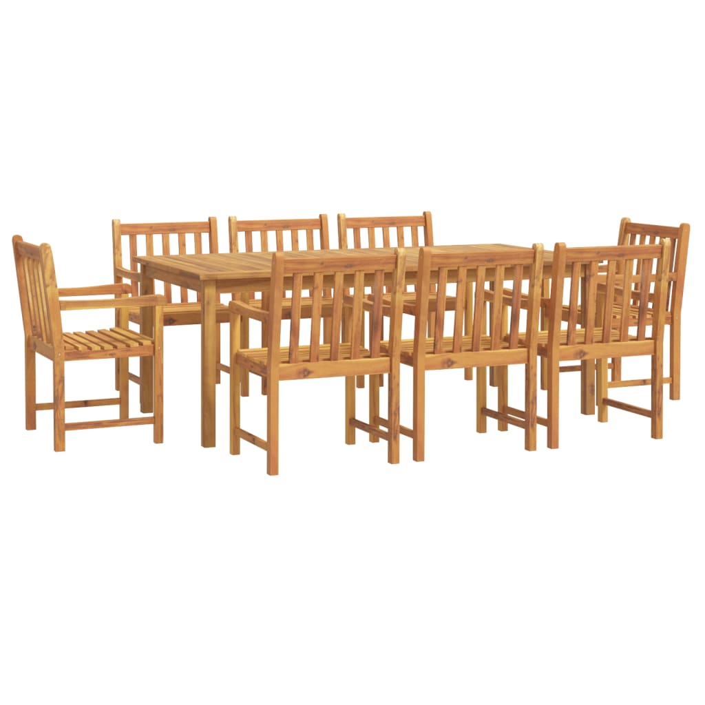 Set da Pranzo da Giardino 9 pz Legno Massello di Acacia 3206280