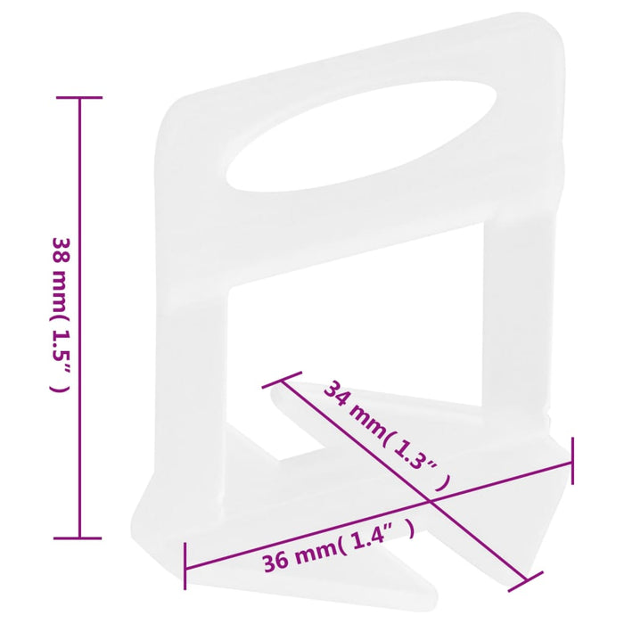 Clip di Livellamento per Piastrelle 1000 pz 3 mm 155280