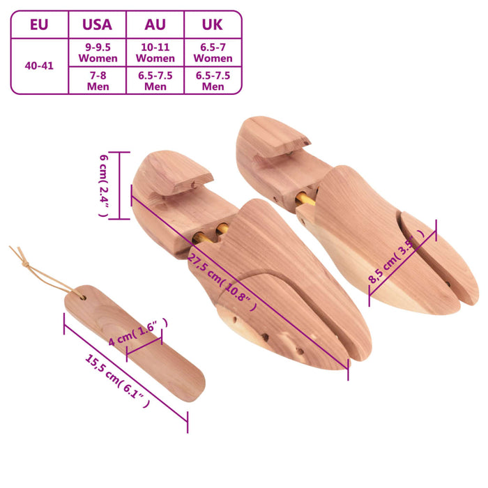 Allarga Scarpe con Calzascarpe EU 40-41 Legno Massello Cedro 155238