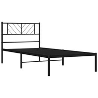 Giroletto con Testiera in Metallo Nero 107x203 cm 372175