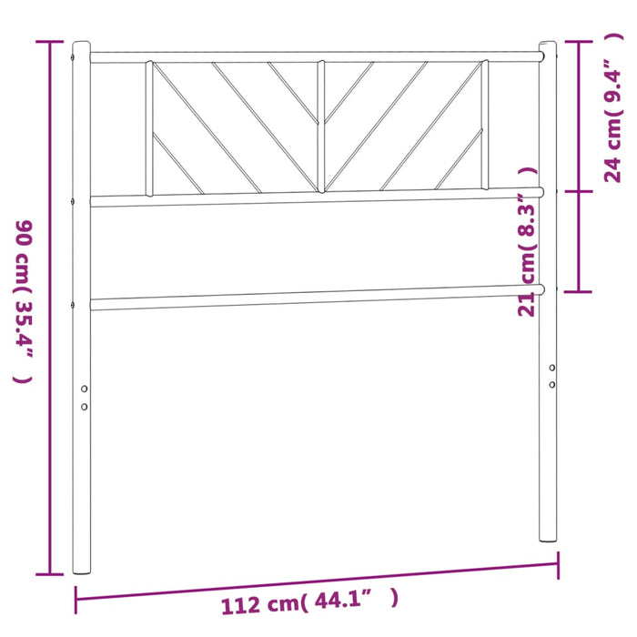 Testiera in Metallo Nero 107 cm 372209