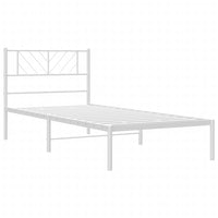 Giroletto con Testiera Metallo Bianco 107x203 cm 372224