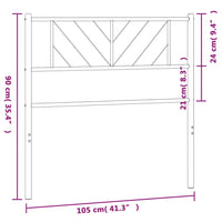 Testiera in Metallo Bianco 100 cm 372257