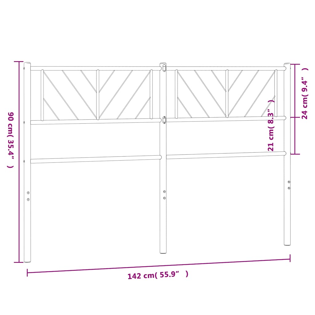 Testiera in Metallo Bianco 135 cm 372260