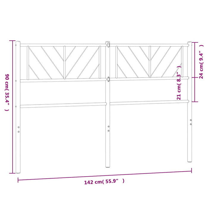 Testiera in Metallo Bianco 135 cm 372260