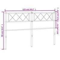 Testiera in Metallo Nero 120 cm 372308