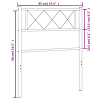 Testiera in Metallo Bianco 90 cm 372354