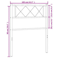 Testiera in Metallo Bianco 100 cm 372355