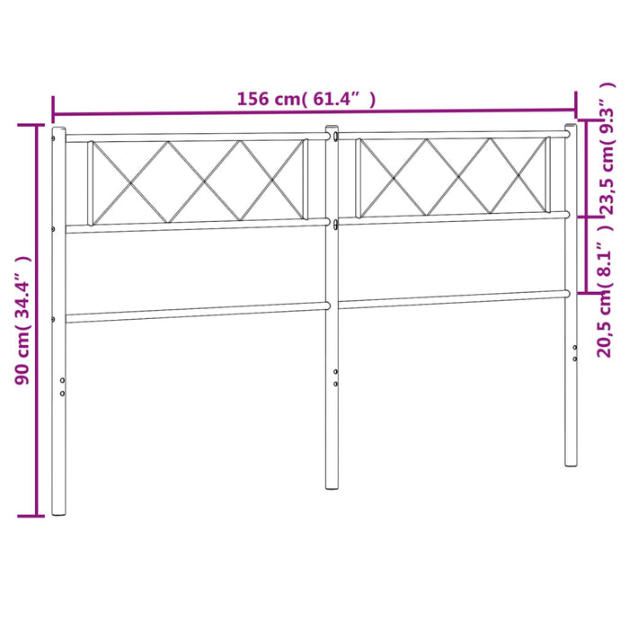 Testiera in Metallo Bianco 150 cm 372360