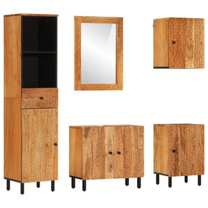 Set Mobili da Bagno 5pz in Legno Massello di Acaciacod mxl 112074