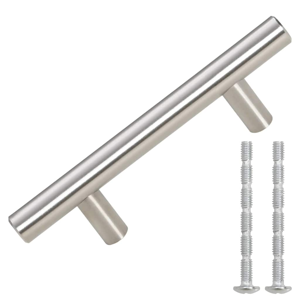 Maniglie per Mobili 10pz Argento 64mm in Acciaio Inox 155348