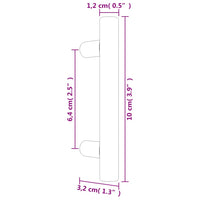 Maniglie per Mobili 10pz Argento 64mm in Acciaio Inox 155348