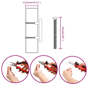 Maniglie per Mobili 10pz Argento 64mm in Acciaio Inox 155348