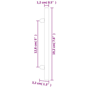 Maniglie per Mobili 10pz Argento 128mm in Acciaio Inox 155350