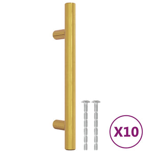 Maniglie per Mobili 10pz Oro 96mm in Acciaio Inoxcod mxl 108941