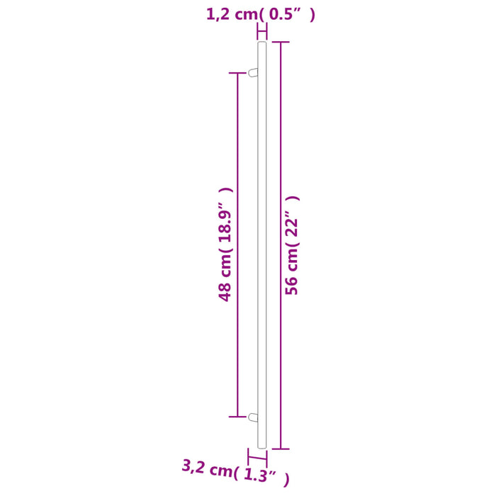 Maniglie per Mobili 5pz Oro 480mm in Acciaio Inox 155363