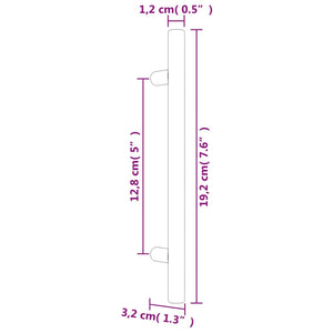 Maniglie per Mobili 10pz Nere 128mm in Acciaio Inox 155366