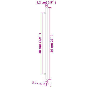 Maniglie per Mobili 5pz Bronzo 480mm in Acciaio Inox 155379