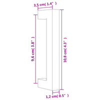 Maniglie per Mobili 10pz Argento 96mm in Acciaio Inox 155381