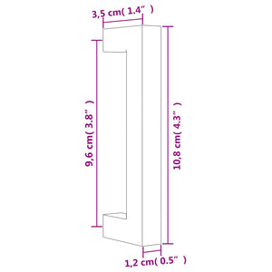 Maniglie per Mobili 10pz Argento 96mm in Acciaio Inox 155381