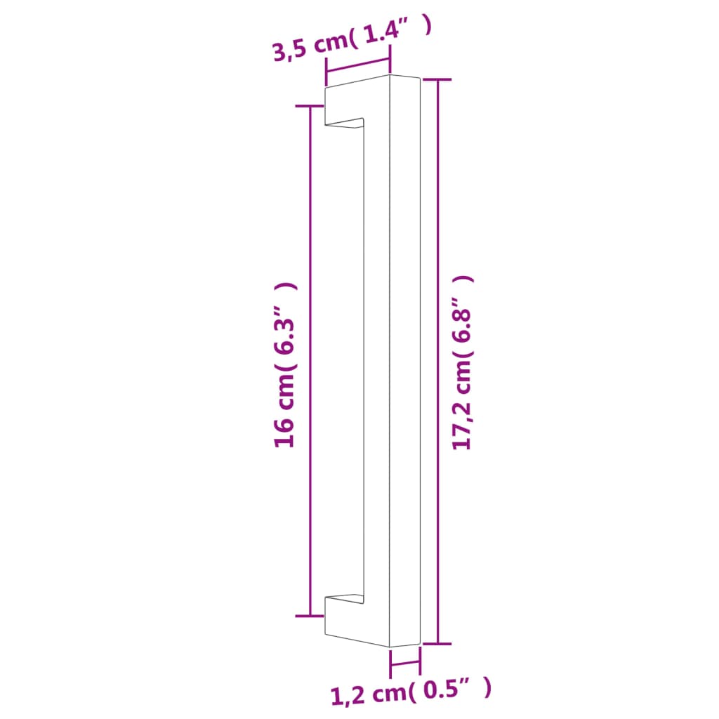 Maniglie per Mobili 10pz Oro 160mm in Acciaio Inox 155391